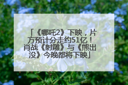 《哪吒2》下映，片方预计分走约51亿！肖战《射雕》与《熊出没》今晚都将下映