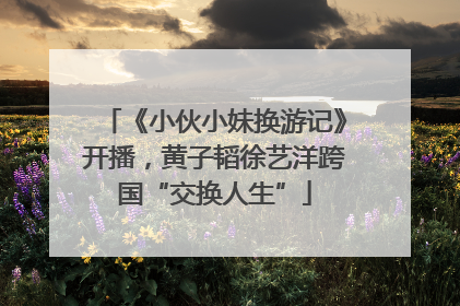 《小伙小妹换游记》开播，黄子韬徐艺洋跨国“交换人生”