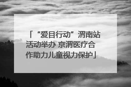 “爱目行动”渭南站活动举办 京渭医疗合作助力儿童视力保护