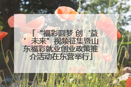 “福彩圆梦 创‘益’未来”视频征集暨山东福彩就业创业政策推介活动在东营举行