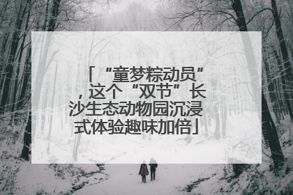 “童梦粽动员”，这个“双节”长沙生态动物园沉浸式体验趣味加倍