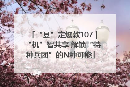“县”定爆款107｜“机”智共享 解锁“特种兵团”的N种可能