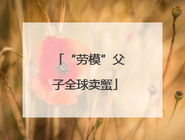 “劳模”父子全球卖蟹