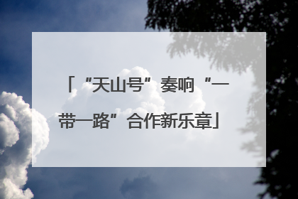 “天山号”奏响“一带一路”合作新乐章