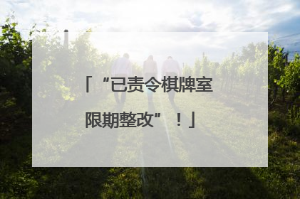 “已责令棋牌室限期整改”！