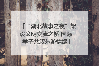 “湖北故事之夜”架设文明交流之桥 国际学子共叙东游情缘