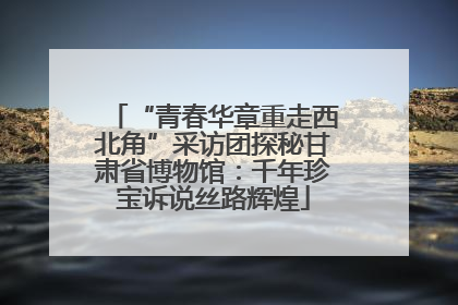 “青春华章重走西北角”采访团探秘甘肃省博物馆：千年珍宝诉说丝路辉煌