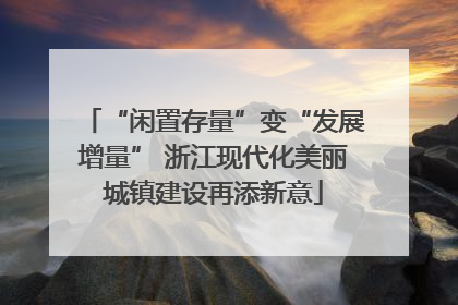 “闲置存量”变“发展增量” 浙江现代化美丽城镇建设再添新意