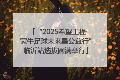 “2025希望工程·蒙牛足球未来星公益行”临沂站选拔圆满举行