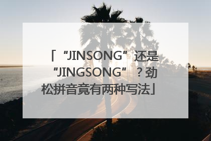 “JINSONG”还是“JINGSONG”？劲松拼音竟有两种写法