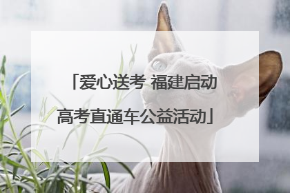 爱心送考 福建启动高考直通车公益活动
