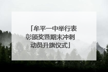 牟平一中举行表彰颁奖暨期末冲刺动员升旗仪式