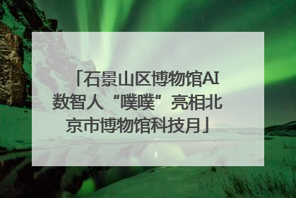 石景山区博物馆AI数智人“噗噗”亮相北京市博物馆科技月