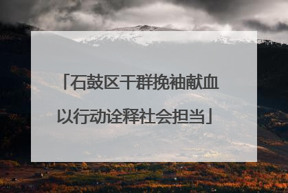 石鼓区干群挽袖献血 以行动诠释社会担当