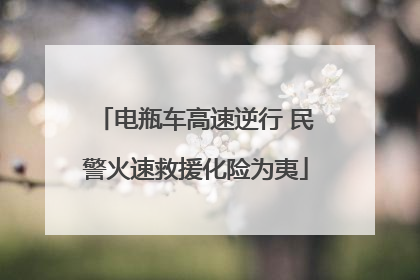 电瓶车高速逆行 民警火速救援化险为夷