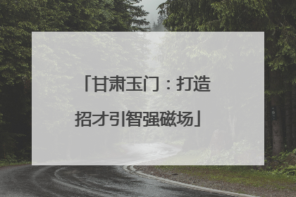 甘肃玉门：打造招才引智强磁场