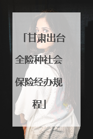 甘肃出台全险种社会保险经办规程