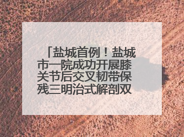 盐城首例！盐城市一院成功开展膝关节后交叉韧带保残三明治式解剖双束重建术