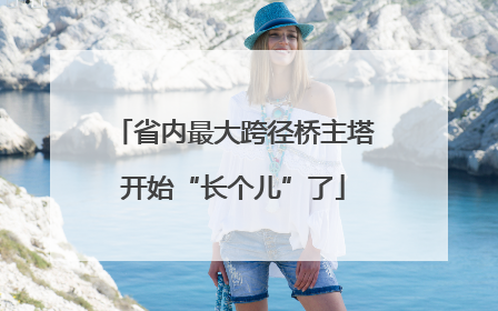 省内最大跨径桥主塔开始“长个儿”了