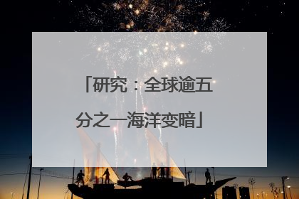 研究：全球逾五分之一海洋变暗