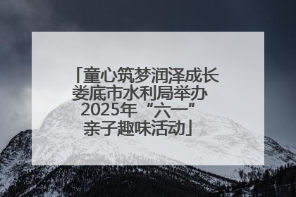 童心筑梦润泽成长 娄底市水利局举办2025年“六一”亲子趣味活动