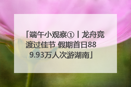 端午小观察①丨龙舟竞渡过佳节 假期首日889.93万人次游湖南