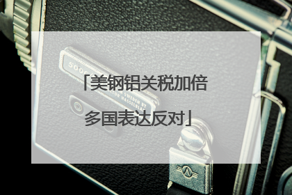 美钢铝关税加倍 多国表达反对