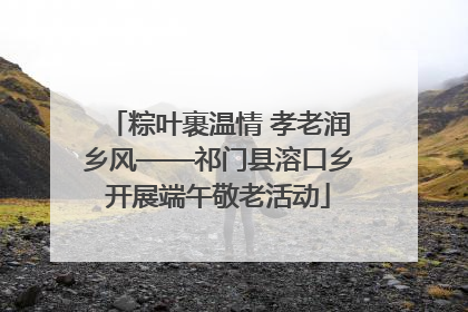 粽叶裹温情 孝老润乡风——祁门县溶口乡开展端午敬老活动