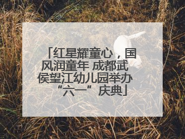 红星耀童心，国风润童年 成都武侯望江幼儿园举办“六一”庆典