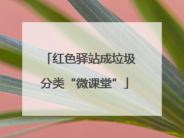 红色驿站成垃圾分类“微课堂”