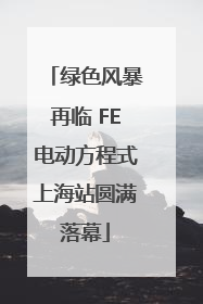 绿色风暴再临 FE电动方程式上海站圆满落幕