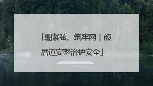 绷紧弦、筑牢网｜颜厝道安整治护安全