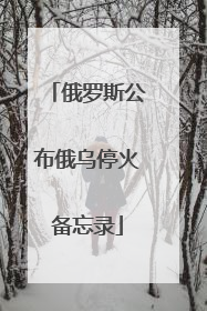 俄罗斯公布俄乌停火备忘录