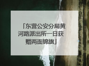 东营公安分局黄河路派出所一日获赠两面锦旗