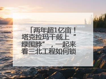两年超1亿亩！塔克拉玛干戴上“绿围脖”，一起来看三北工程如何锁住黄沙筑长城→