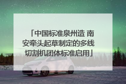 中国标准泉州造 南安牵头起草制定的多线切割机团体标准启用