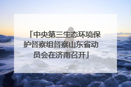 中央第三生态环境保护督察组督察山东省动员会在济南召开
