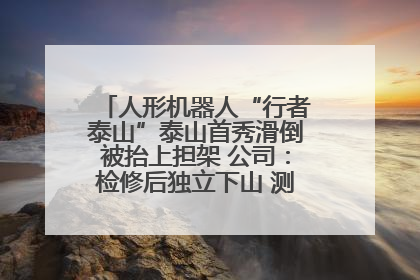 人形机器人“行者泰山”泰山首秀滑倒被抬上担架 公司：检修后独立下山 测试就是为暴露问题