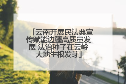 云南开展民法典宣传赋能边疆高质量发展 法治种子在云岭大地生根发芽
