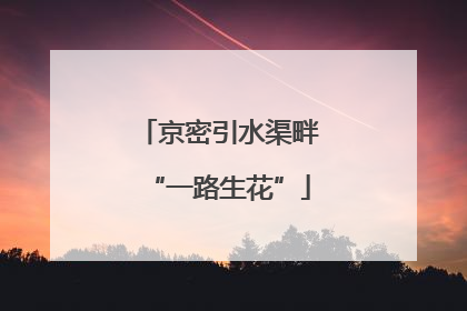 京密引水渠畔“一路生花”