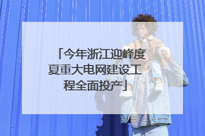 今年浙江迎峰度夏重大电网建设工程全面投产