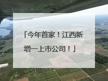 今年首家！江西新增一上市公司！
