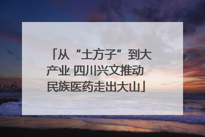 从“土方子”到大产业 四川兴文推动民族医药走出大山