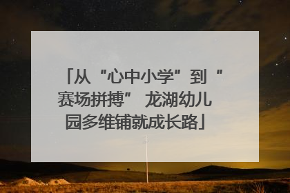 从“心中小学”到“赛场拼搏” 龙湖幼儿园多维铺就成长路