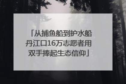 从捕鱼船到护水船 丹江口16万志愿者用双手捧起生态信仰