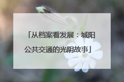 从档案看发展：城阳公共交通的光阴故事