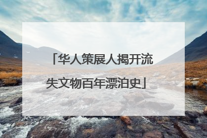 华人策展人揭开流失文物百年漂泊史