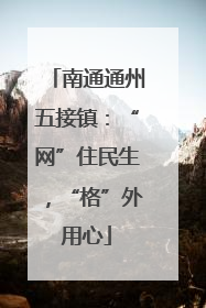 南通通州五接镇：“网”住民生，“格”外用心