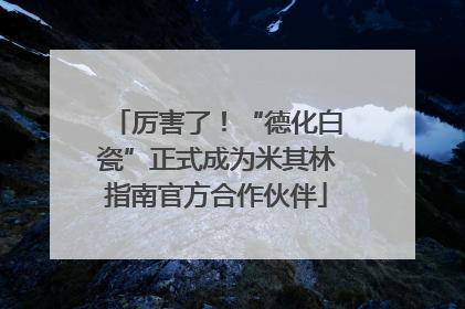 厉害了！“德化白瓷”正式成为米其林指南官方合作伙伴