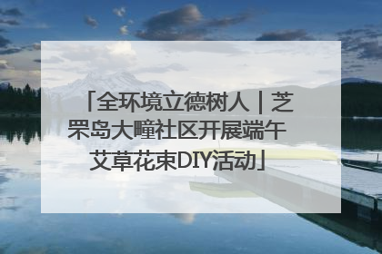 全环境立德树人|芝罘岛大疃社区开展端午艾草花束DIY活动